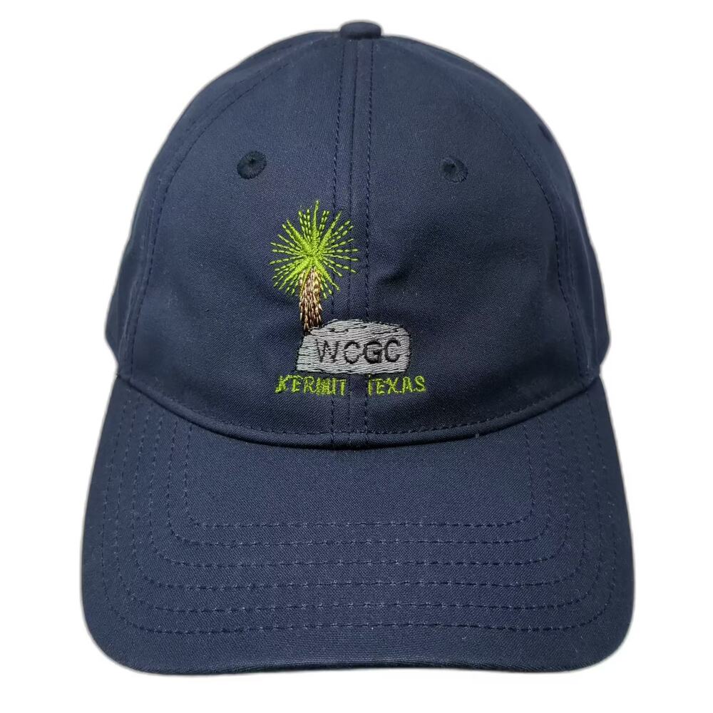 Ivory Baseball Cap Blue Green OS Slideback Kermit Texas WCGC Embroidered Hat